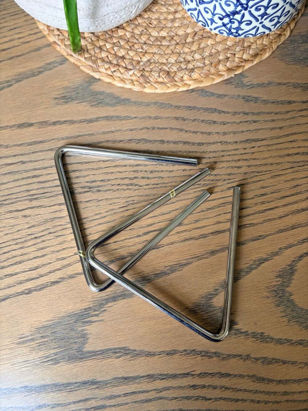 Vintage Metal Percussion Triangle Musical Instrument 6 inch